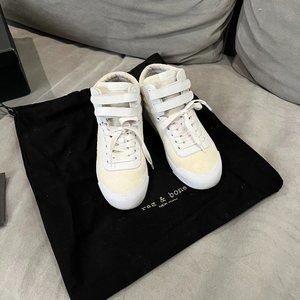 Rag & Bone Nova White Lace Up High Top Sneakers size 6